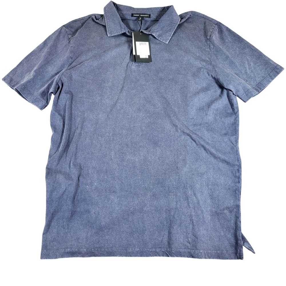 Robert Barakett Kentville SS Polo Shirt Marine Blue Mens XL Cotton Wash